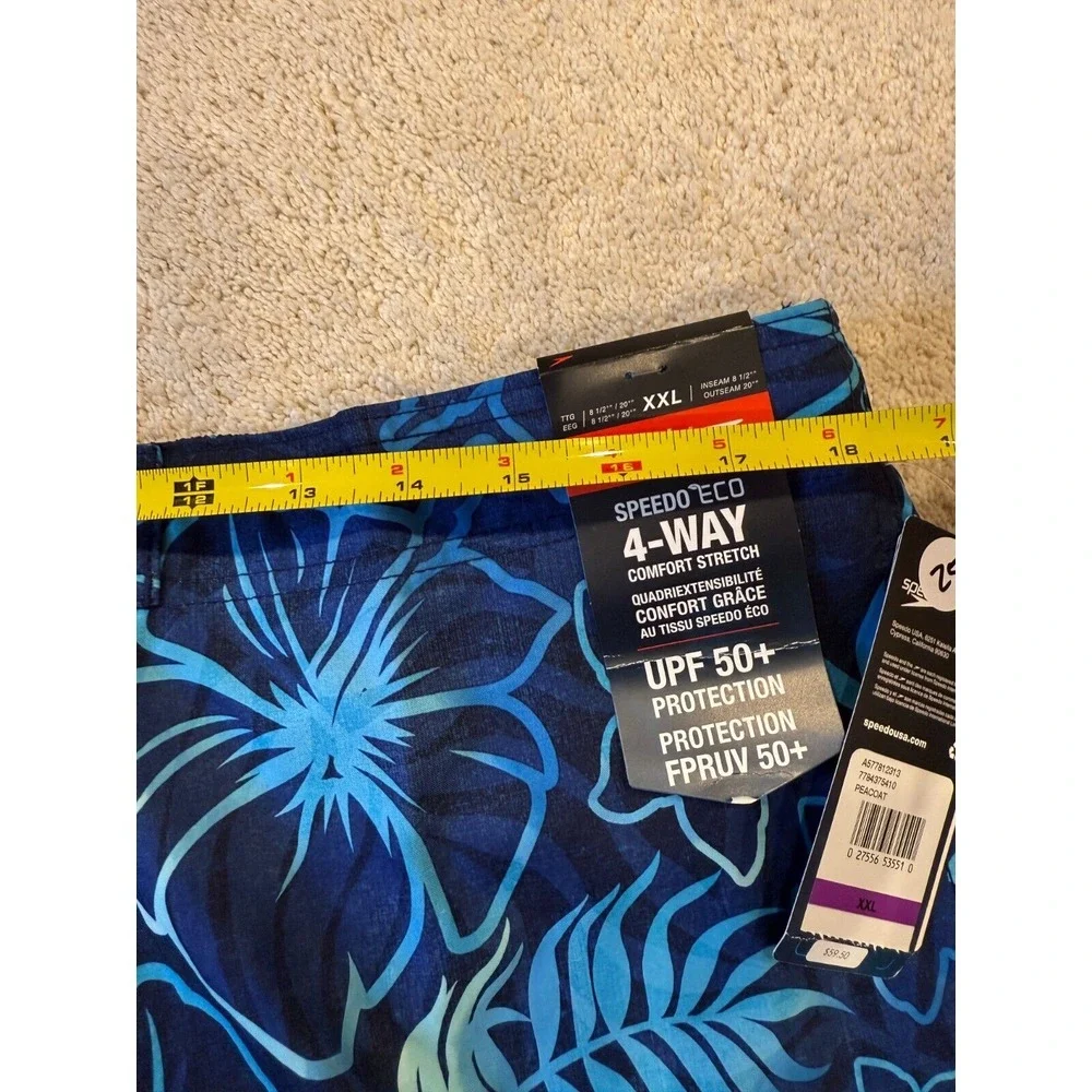 Speedo Bondi Eco 4-Way Stretch & UPF 50+‎ Men's Bathing Suit XXL Dark Blue